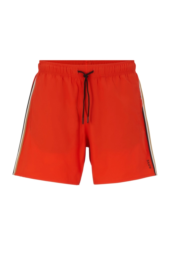 Hugo Boss Mens Iconic Swim Shorts Bright Orange - Size X-Large